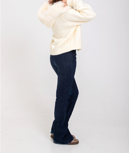 GILET EN FAUSSE FOURRURE LAMOUR - BLANC