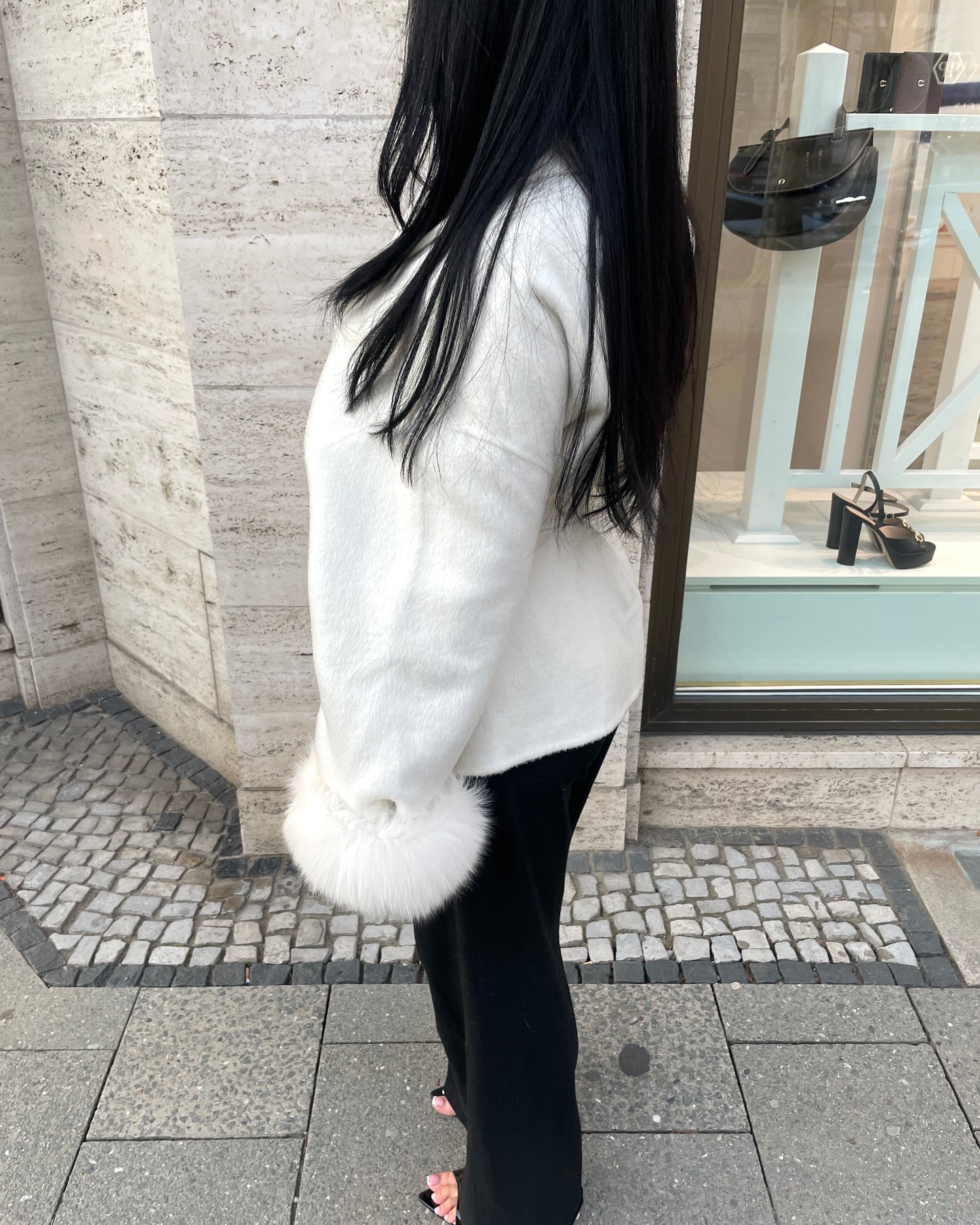 Veste  Mocca - Blanc