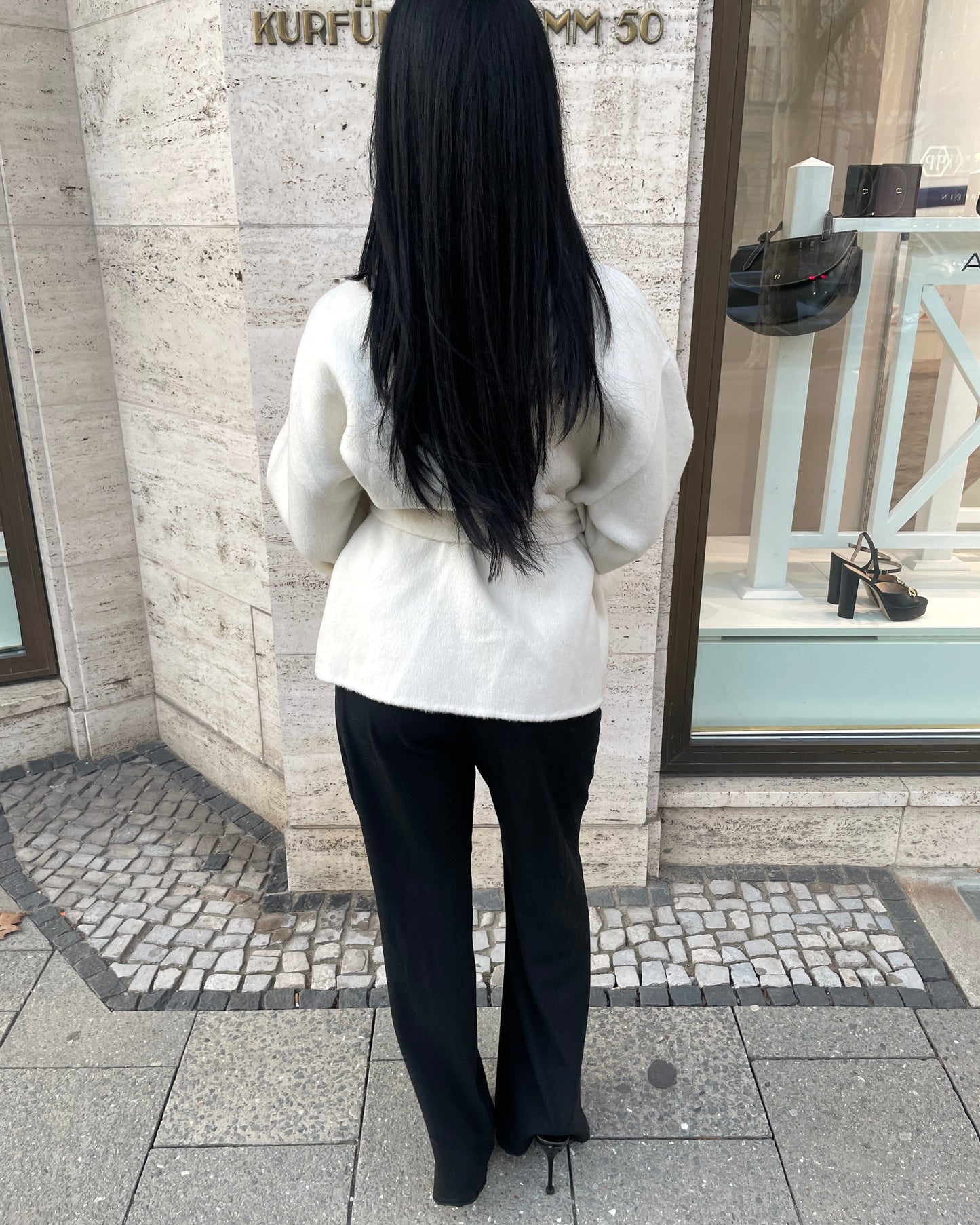 Veste  Mocca - Blanc